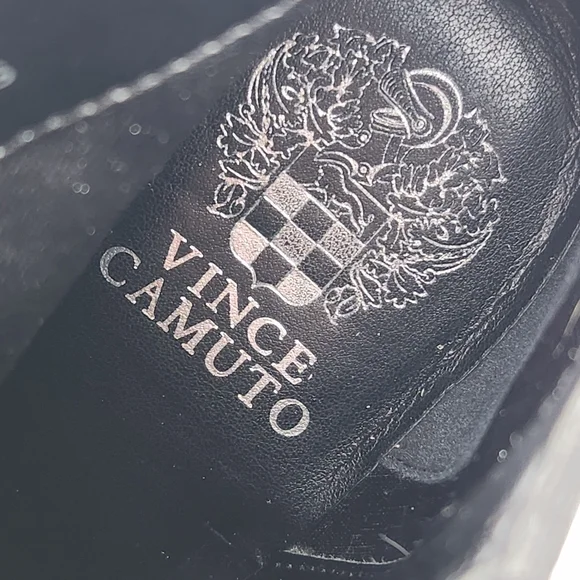 Vince Camuto Kelmi Leather Black Ankle Booties Size 8.5 - Picture 14 of 15